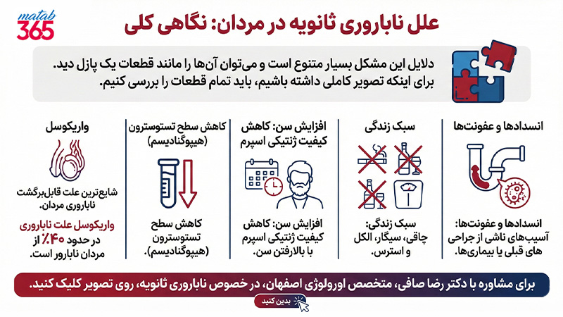 علل ناباروری ثانویه در مردان: نگاهی کلی | مطب ۳۶۵
