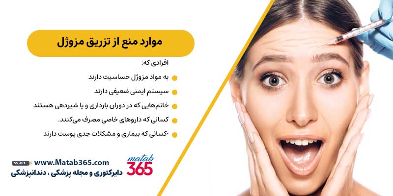 موارد منع از تزریق مزوژل